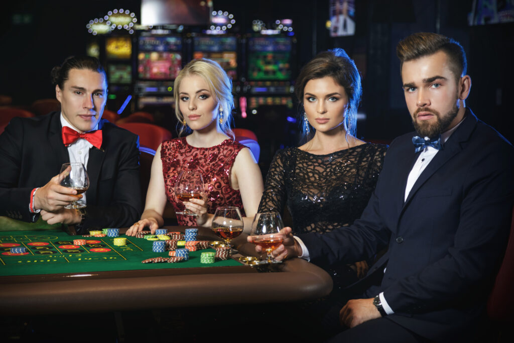 Et roulette bord på et traditionelt casino.