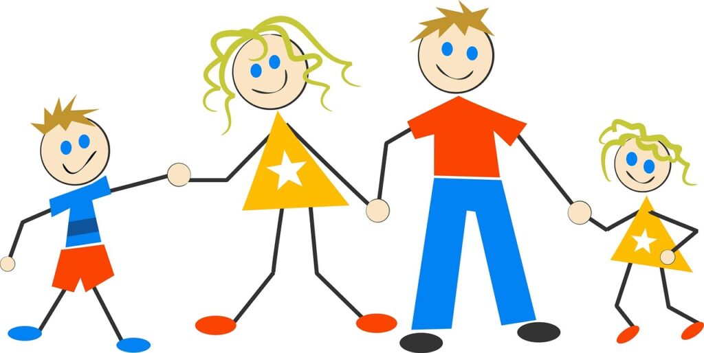 En glad familie