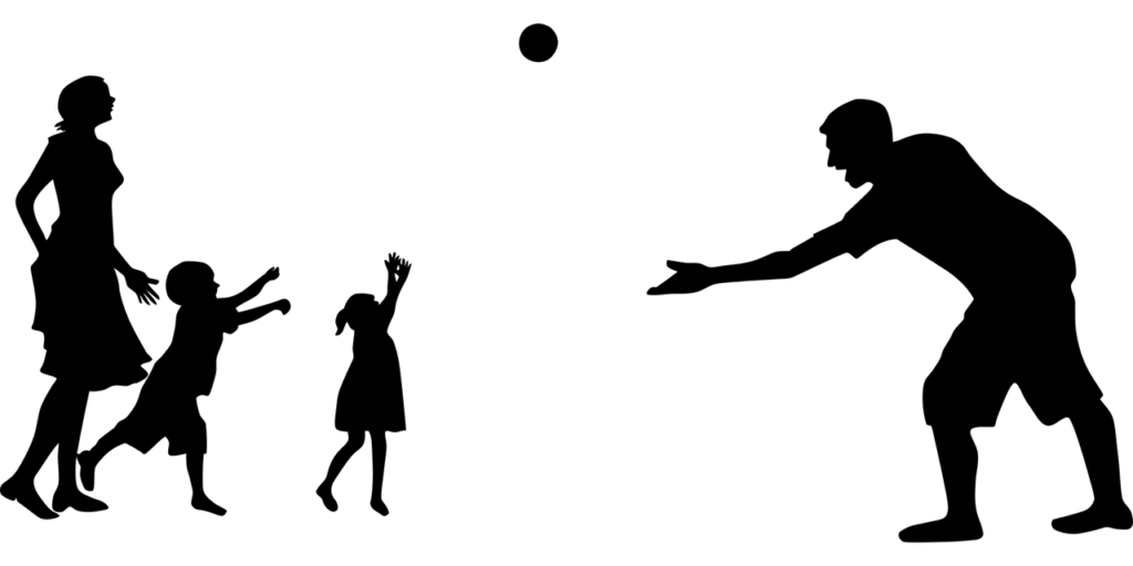 Far, mor og børn