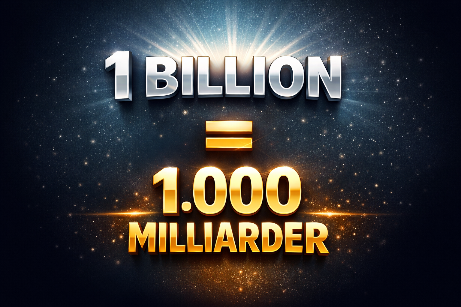 Visuel forklaring: 1 billion er lig med 1.000 milliarder