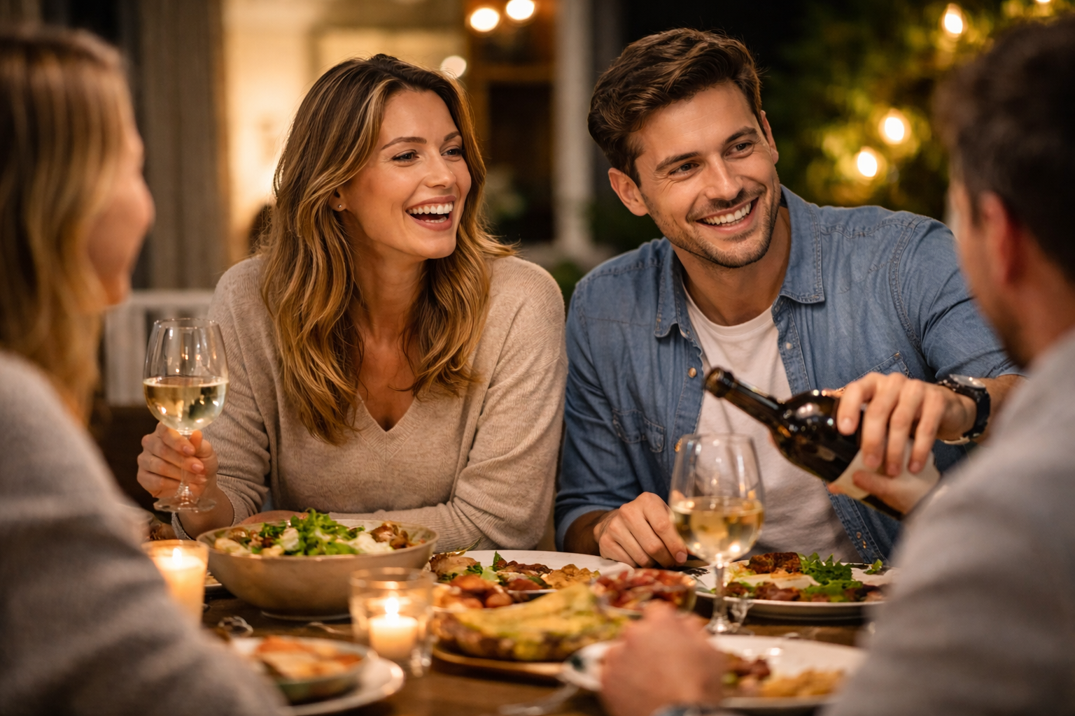 Social middag med par og venner – social validering, status og moderne datingmiljø