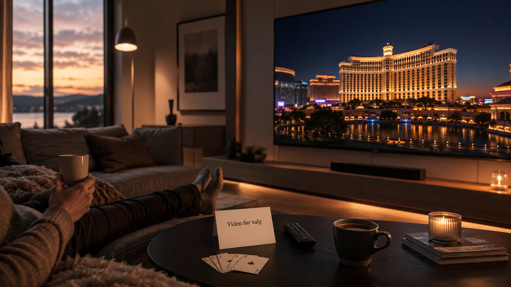 Filmisk casinohero med Las Vegas-stemning og roulette-symbolik