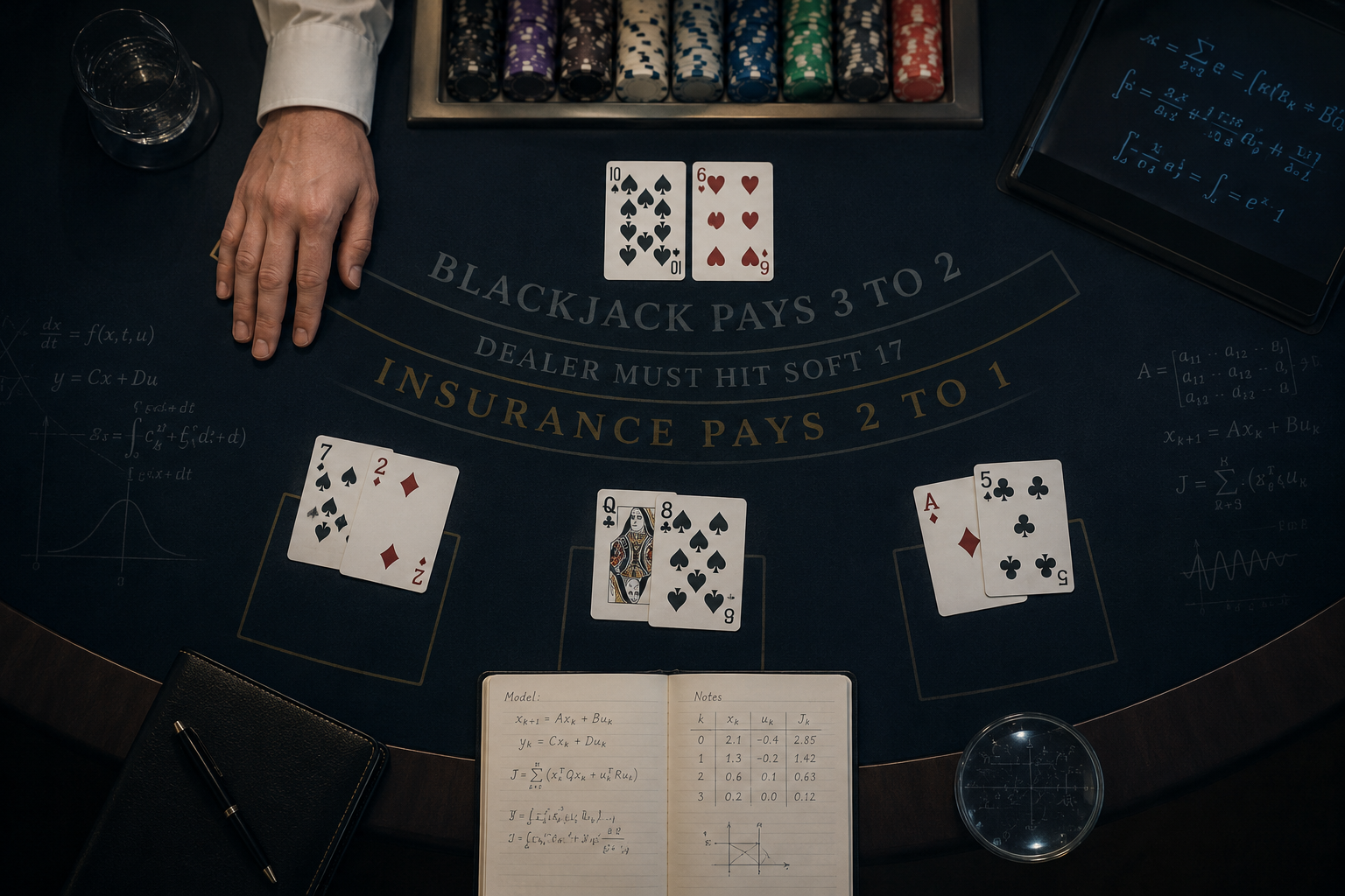 Blackjack, kort og matematik som filmisk casino-fantasi