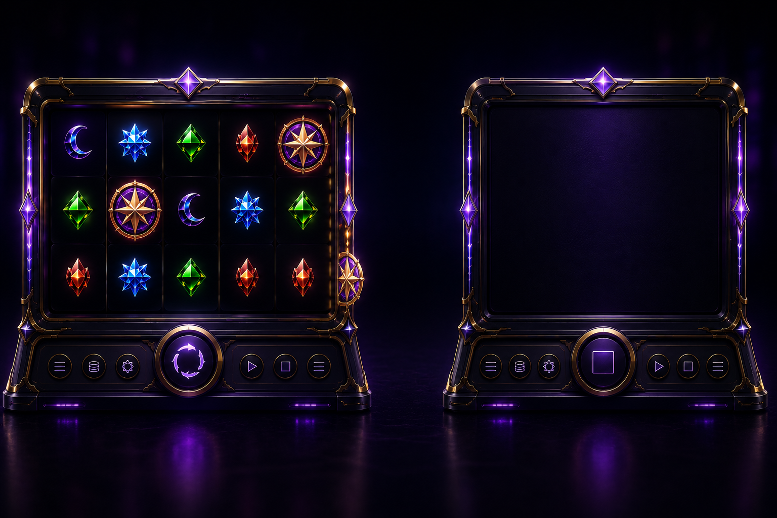 Næsten-gevinst i online slot visualiseret som symbol tæt på gevinstlinjen uden reelt fremskridt.